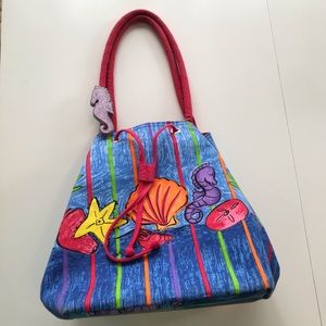 Sally Huss tote: beach theme